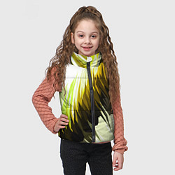 Детский жилет Чёрно-жёлтые острые полосы на белом фоне, цвет: 3D-черный — фото 2