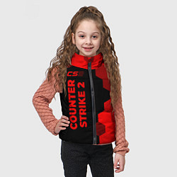 Детский жилет Counter Strike 2 - red gradient по-вертикали, цвет: 3D-черный — фото 2