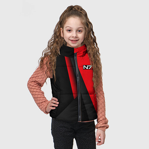 Детский жилет N7 - красная униформа / 3D-Светло-серый – фото 3