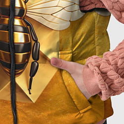 Детский жилет Пчела на золоте, цвет: 3D-черный — фото 2