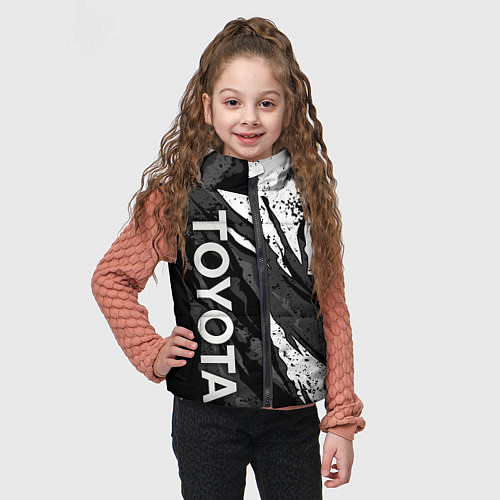 Детский жилет Toyota - белый разрыв / 3D-Светло-серый – фото 3