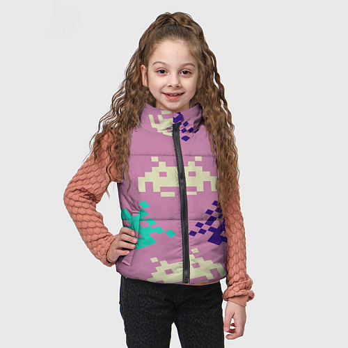 Детский жилет Пиксели фильтр / 3D-Светло-серый – фото 3