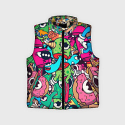 Детский жилет Color doodle monsters