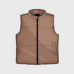 Детский жилет Мокко Мусс однотонный с полосой