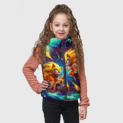 Детский жилет Битва Соника и Шэдоу в космосе в фильме, цвет: 3D-черный — фото 2