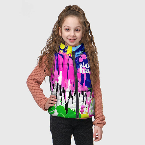 Детский жилет Colorful abstraction - aloha / 3D-Светло-серый – фото 3