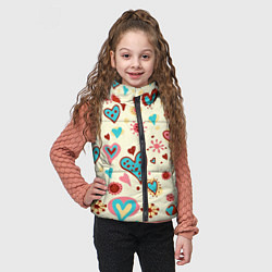 Детский жилет Цветные сердечки, цвет: 3D-красный — фото 2