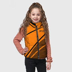 Детский жилет Sport оранжевый с чёрным точечный, цвет: 3D-черный — фото 2