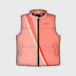 Детский жилет Sport персиковый с полосой, цвет: 3D-черный