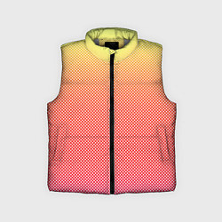 Детский жилет Жёлто-красный градиент в мелкий горошек