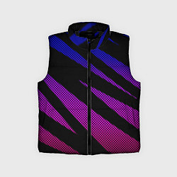 Детский жилет Сине-розовый абстракция с полосами
