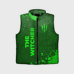 Детский жилет The Witcher - green gradient вертикально
