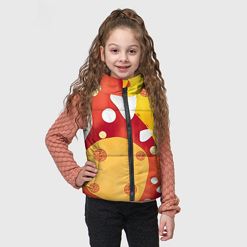 Детский жилет Теплая африканская абстракция / 3D-Светло-серый – фото 3