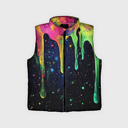 Детский жилет Разноцветные потеки краски