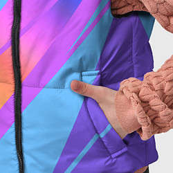 Детский жилет Нежный голубой с розовыми полосами, цвет: 3D-черный — фото 2