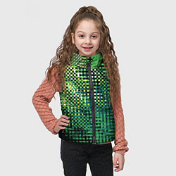 Детский жилет Чёрно-зелёный абстракция, цвет: 3D-черный — фото 2