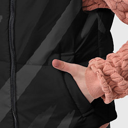 Детский жилет Чёрно-серый абстрактный полосы, цвет: 3D-черный — фото 2