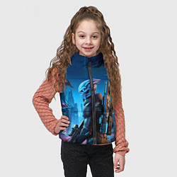 Детский жилет Mass Effect - neon glow fantastic, цвет: 3D-красный — фото 2