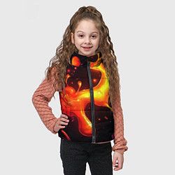 Детский жилет Радужные кляксы на черном фоне, цвет: 3D-черный — фото 2