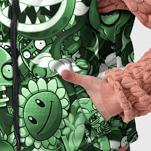 Детский жилет Растения против зомби в зеленом цвете / 3D-Светло-серый – фото 5