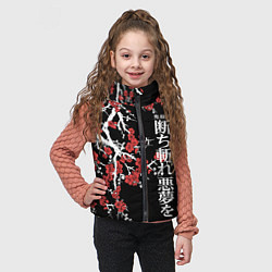 Детский жилет Корпус бойни демонов - цветущая сакура, цвет: 3D-красный — фото 2