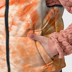 Детский жилет Оранжевый тай-дай пятна, цвет: 3D-черный — фото 2