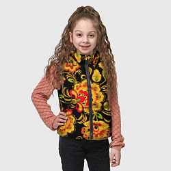 Детский жилет Хохлома - роспись, цвет: 3D-черный — фото 2