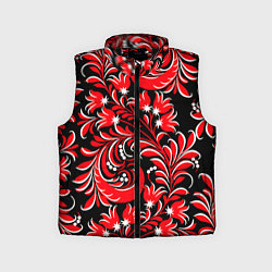 Детский жилет Хохлома - красная роспись