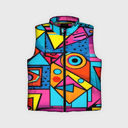 Детский жилет Кислая геометрия, цвет: 3D-светло-серый
