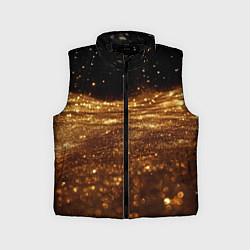 Детский жилет Золотистые крупицы на черном