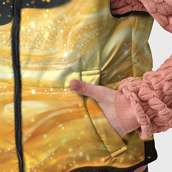 Детский жилет Золотистая материя на черном фоне, цвет: 3D-черный — фото 2