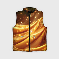 Детский жилет Золотая ткань с блестками, цвет: 3D-черный