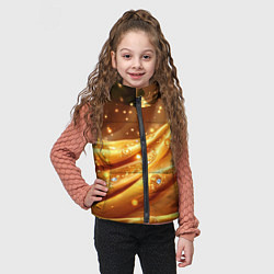 Детский жилет Золотая ткань с блестками, цвет: 3D-черный — фото 2