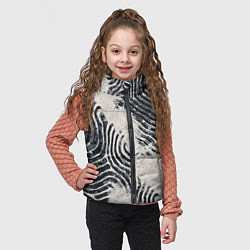 Детский жилет Текстура гранж - абстрактные линии, цвет: 3D-светло-серый — фото 2