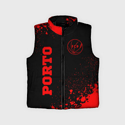 Детский жилет Porto - red gradient вертикально, цвет: 3D-черный