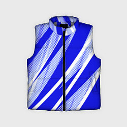 Детский жилет Абстрактный синий полосатый