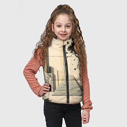 Детский жилет Архитектурный сюр, цвет: 3D-черный — фото 2