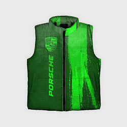Детский жилет Porsche - green gradient по-вертикали