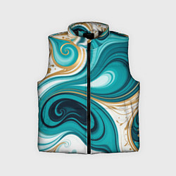 Детский жилет Бирюза и золото