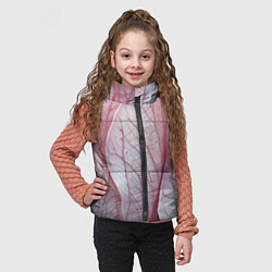 Детский жилет Розовые листья, цвет: 3D-светло-серый — фото 2
