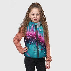 Детский жилет Розовые кристаллы, цвет: 3D-черный — фото 2