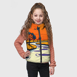 Детский жилет Арт с фантастическим пейзажем, цвет: 3D-черный — фото 2