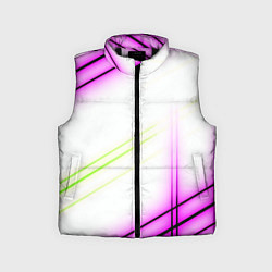 Детский жилет Green white pink line