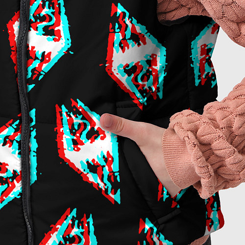 Детский жилет Skyrim glitch logo patten / 3D-Красный – фото 5