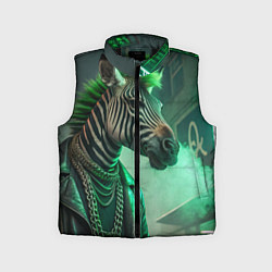 Детский жилет Cyperpunk zebra
