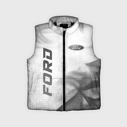 Детский жилет Ford - white gradient вертикально, цвет: 3D-черный
