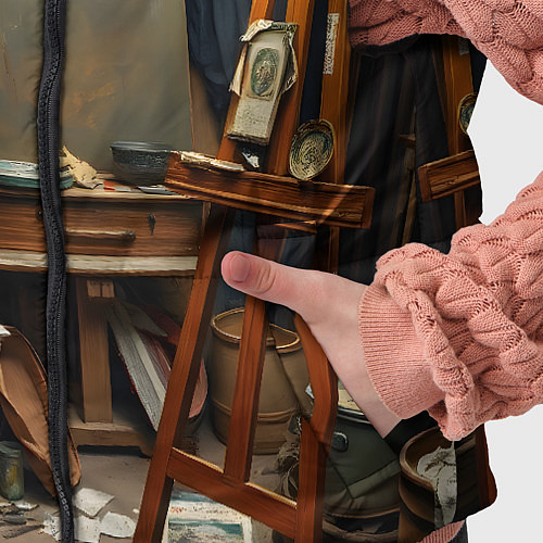 Детский жилет Мастерская художника / 3D-Красный – фото 5