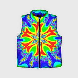 Детский жилет Неоновая психоделика узор, цвет: 3D-красный