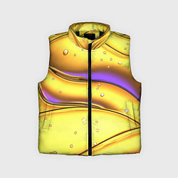 Детский жилет Золотые волны с фиолетовым свечением