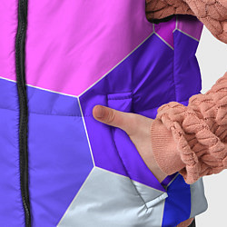 Детский жилет Сине-розовый крупные фрагменты, цвет: 3D-черный — фото 2